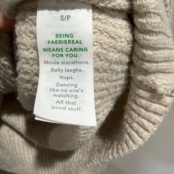 Aerie Cozy Up Waffle Quarter Zip Sweater Small - Picture 8 of 10